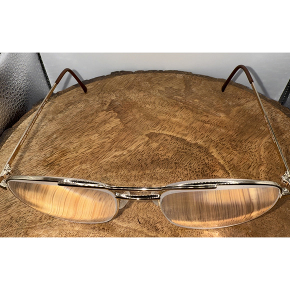 Horizon Eyewear Port Eyeglass Frames 55-19-142 Gold Wire Aviator Style - Picture 3 of 9